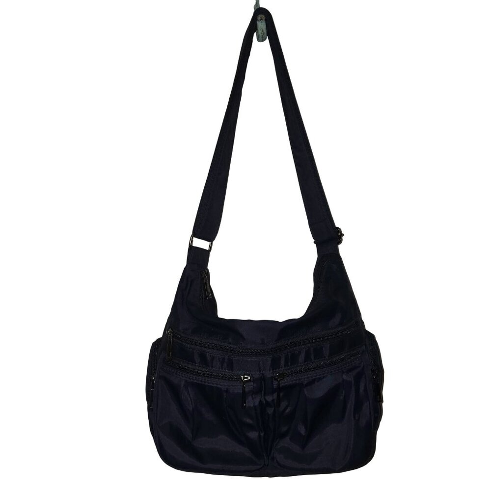 Vintage 90s Volganik Rock Multi Pocket Nylon Washable Travelers Crossbody Bag - Picture 4 of 9